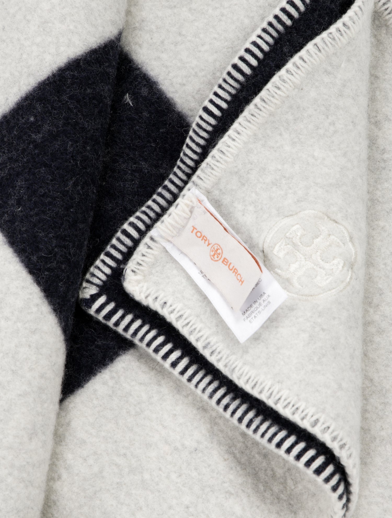 Tory Burch Home Patterned Wool-Blend Throw Blanket