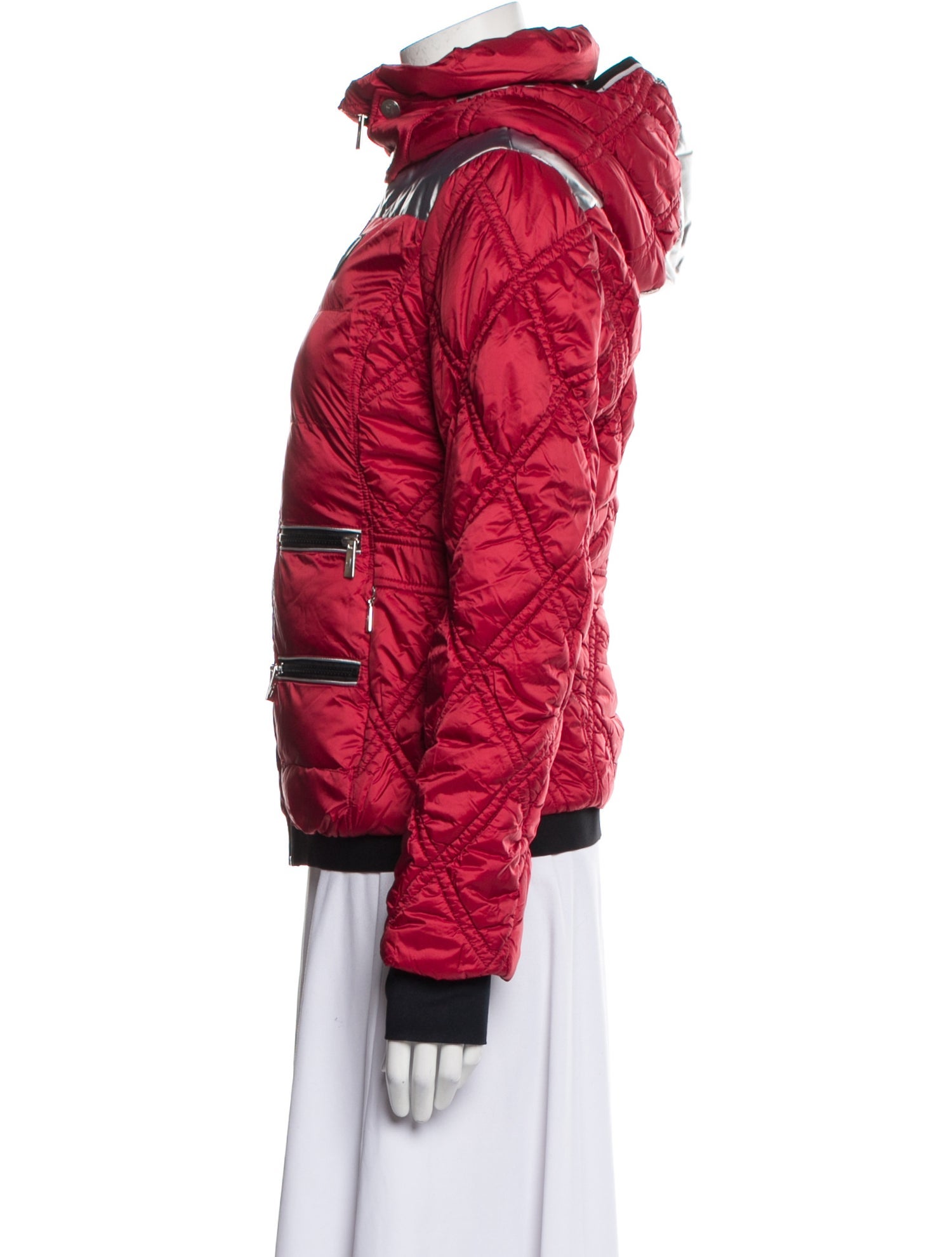 Toni Sailer Colorblock Pattern Bomber Jacket