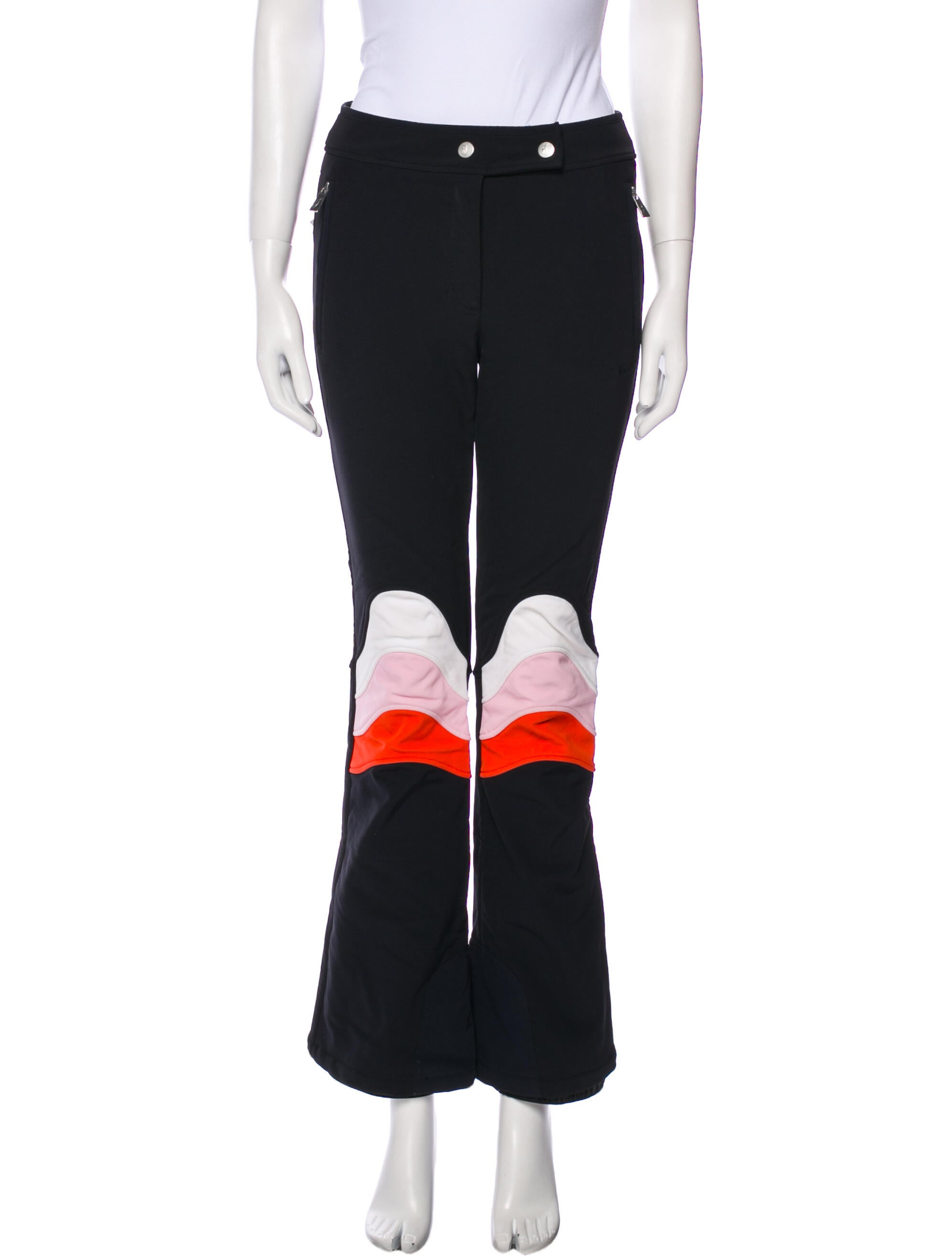 Toni Sailer Colorblock Pattern Wide Leg Pants
