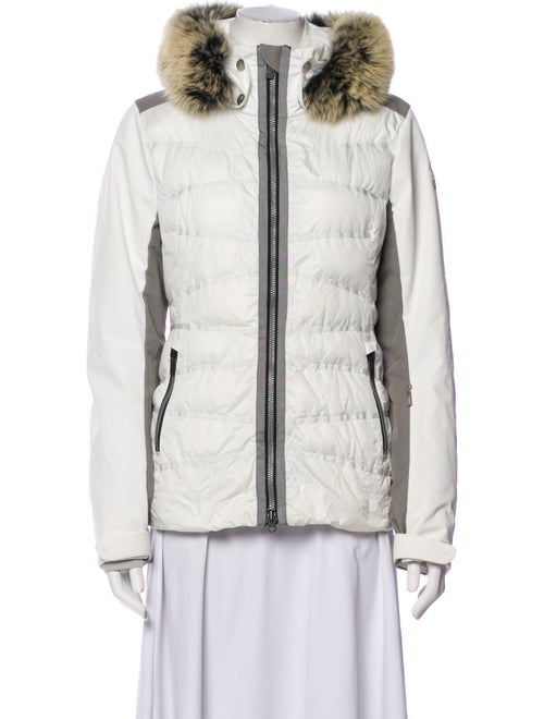 Toni Sailer Colorblock Pattern Faux Fur Jacket