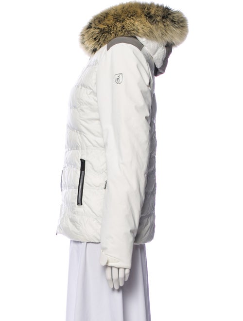 Toni Sailer Colorblock Pattern Faux Fur Jacket