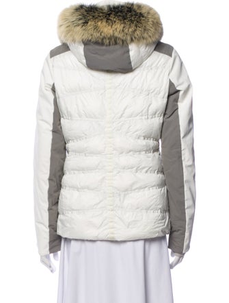 Toni Sailer Colorblock Pattern Faux Fur Jacket