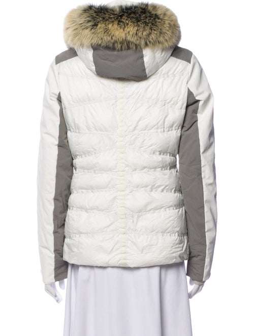 Toni Sailer Colorblock Pattern Faux Fur Jacket