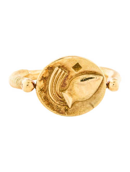 Temple St. Clair 18K Diamond Aquarius Zodiac Ring
