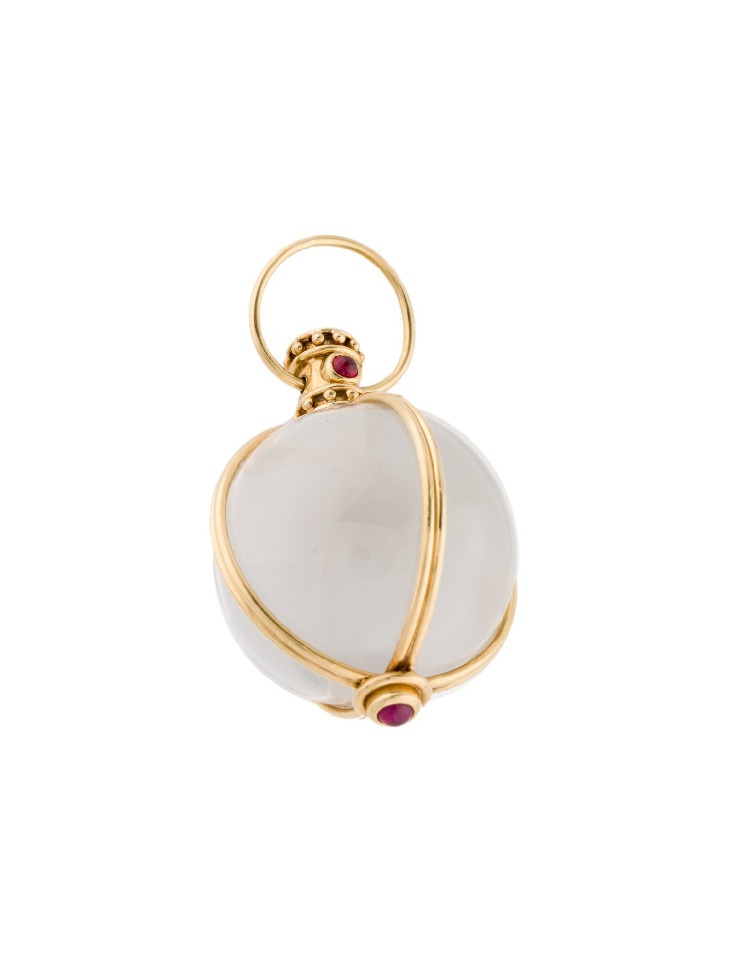 Temple St. Clair 18K Quartz & Ruby Amulet