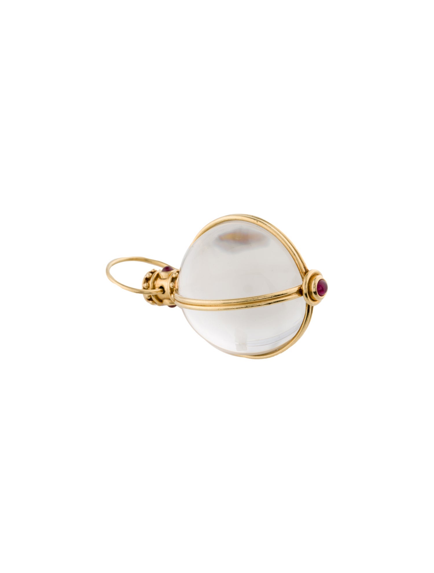 Temple St. Clair 18K Quartz & Ruby Amulet