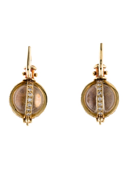 Temple St. Clair 18K Quartz & Diamond Amulet Drop Earrings