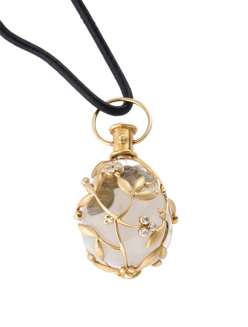 Temple St. Clair 18K Quartz & Diamond Large Vine Amulet Pendant