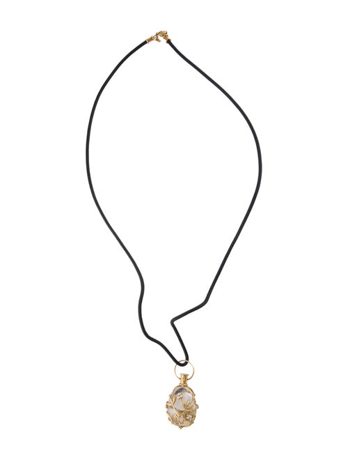Temple St. Clair 18K Quartz & Diamond Large Vine Amulet Pendant