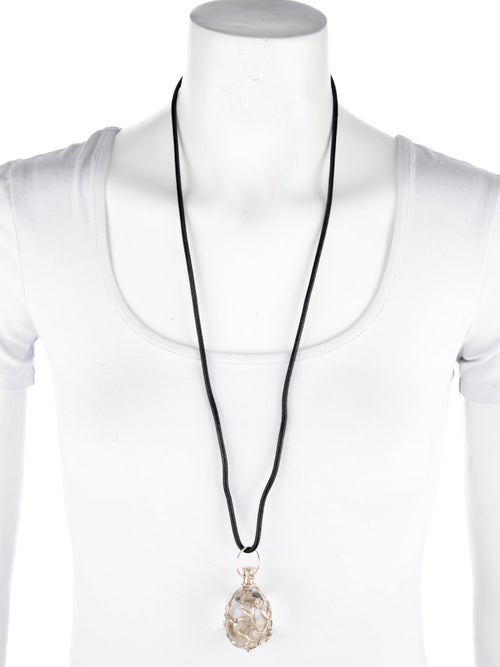 Temple St. Clair 18K Quartz & Diamond Large Vine Amulet Pendant