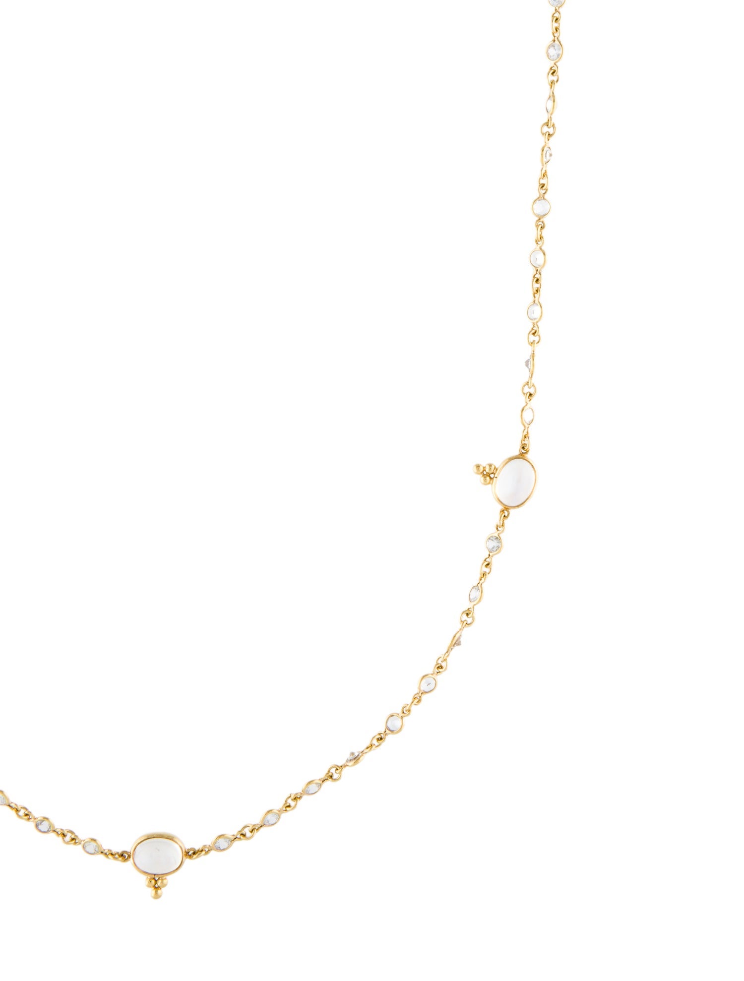 Temple St. Clair 18K Moonstone & Colorless Sapphire Necklace