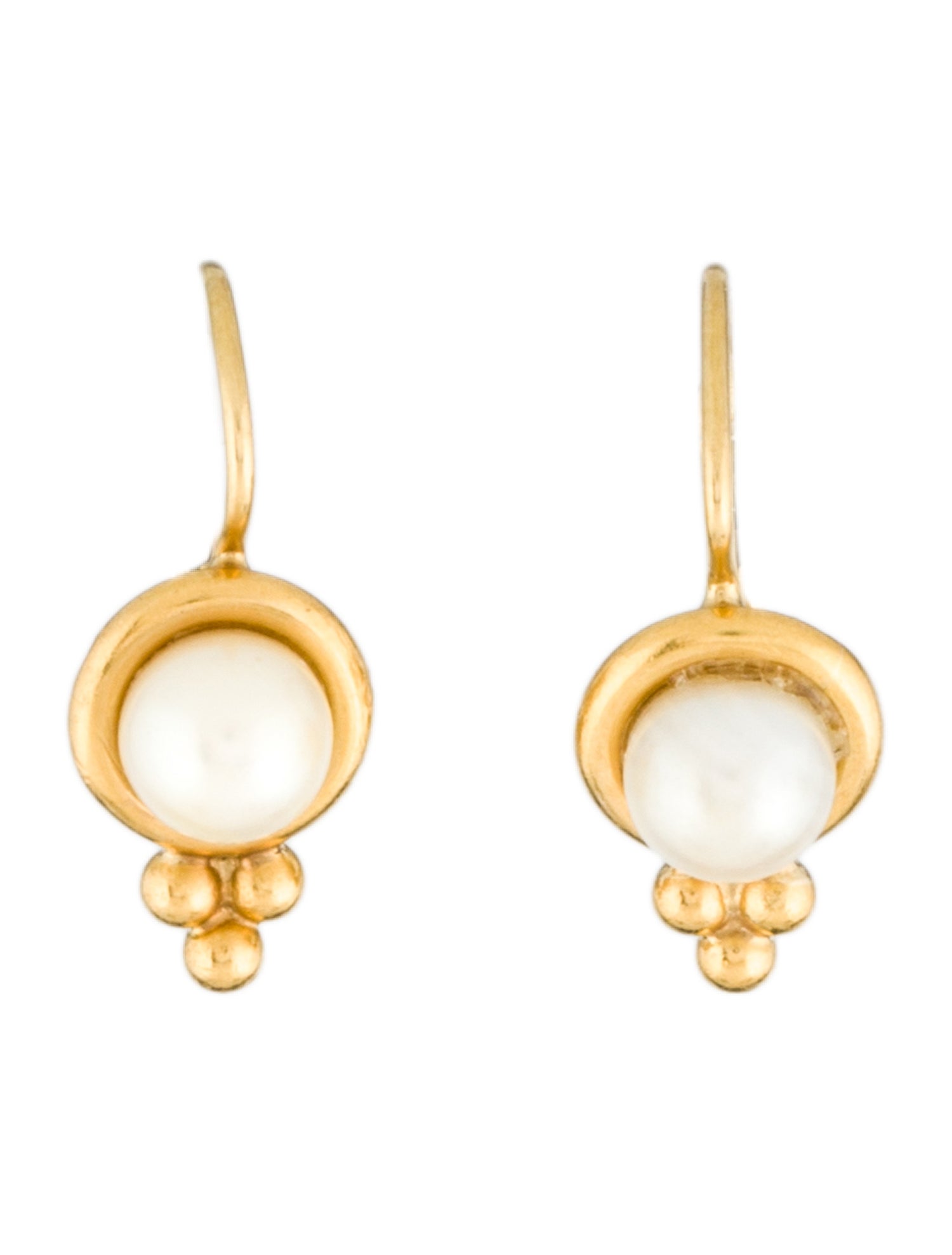 Temple St. Clair 22K Pearl Drop Earrings