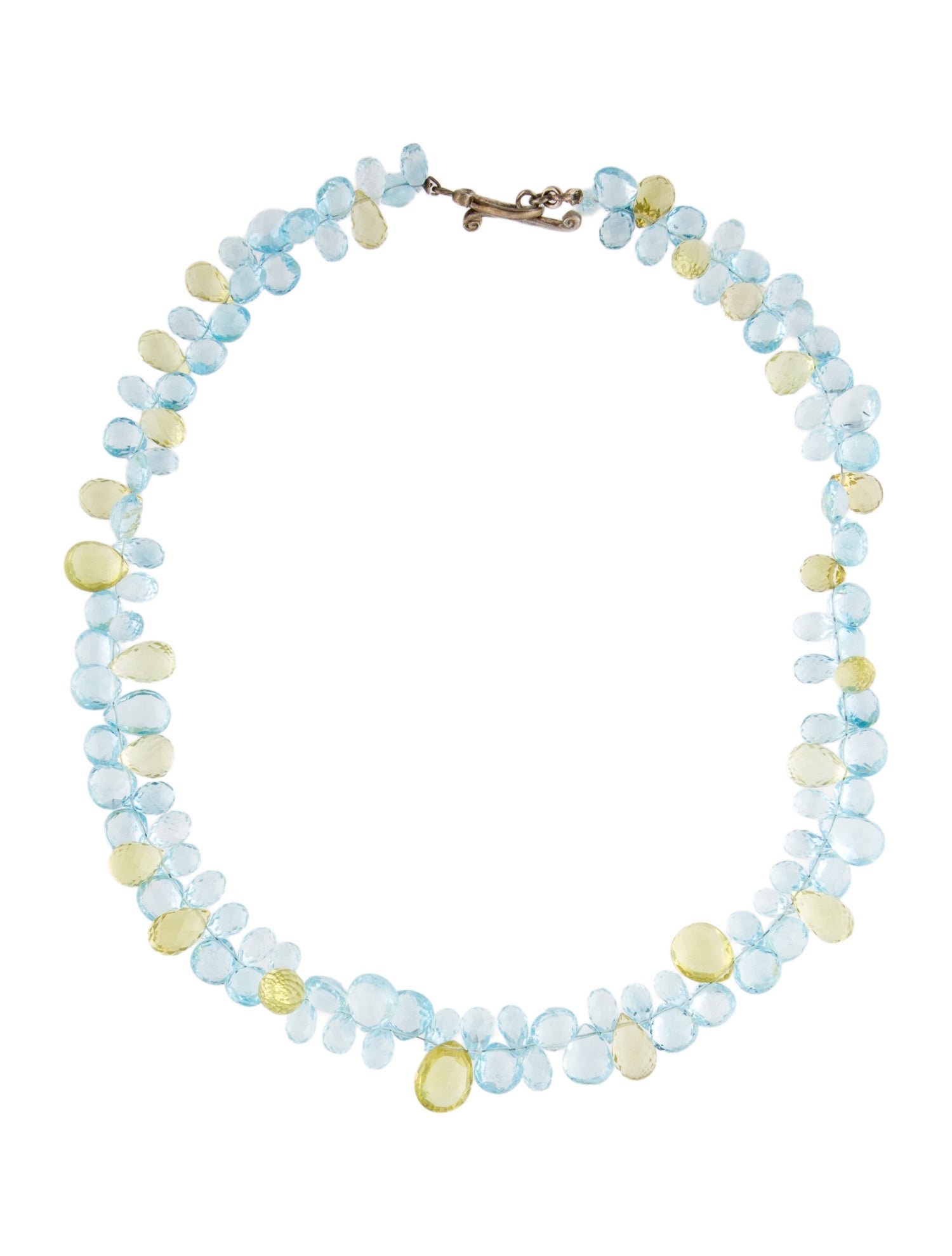 Robin Rotenier Topaz & Quartz Bead Strand Necklace