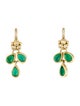 Temple St. Clair 18K 3.06ctw Emerald & Diamond Drop Earrings
