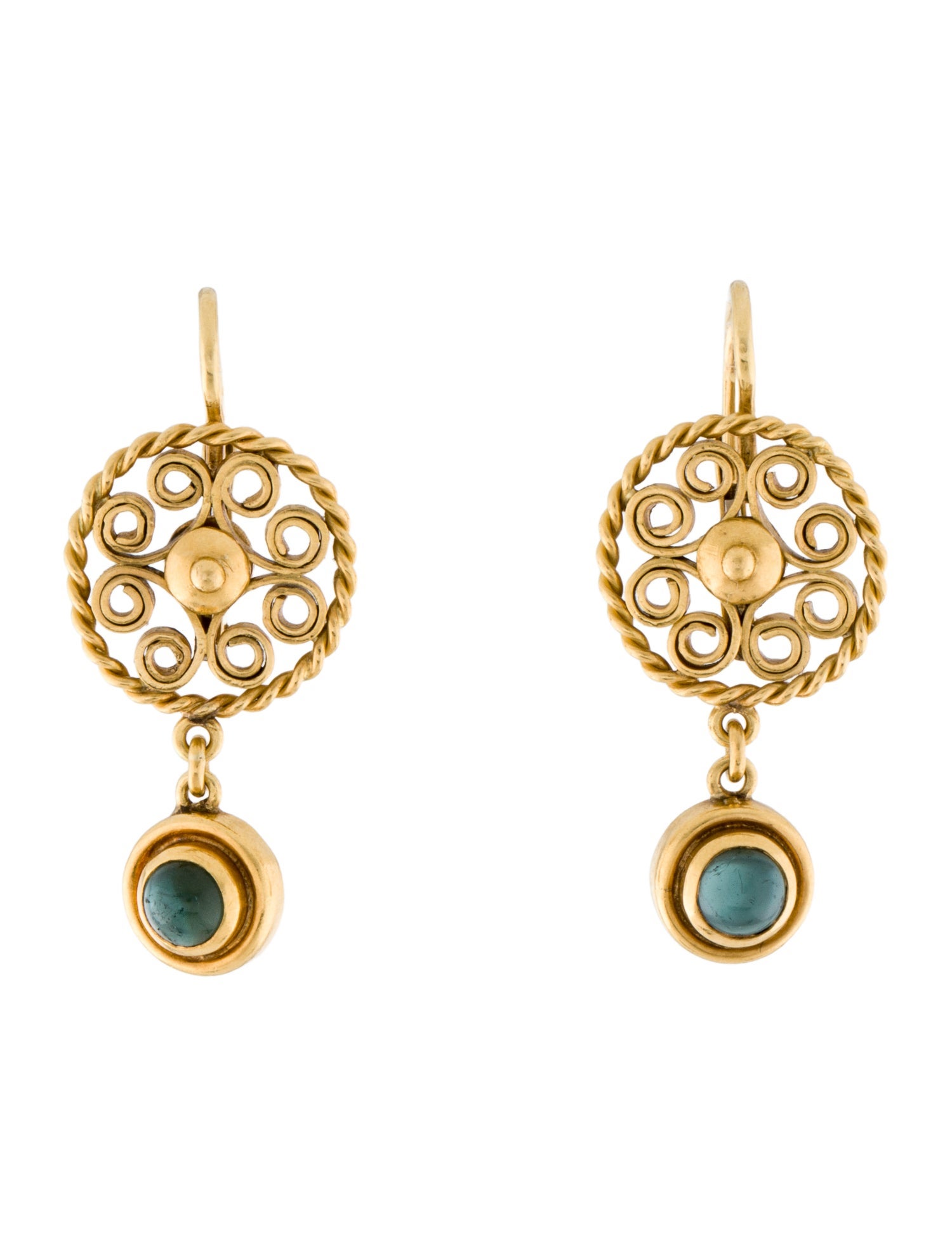 Temple St. Clair 18K Tourmaline Drop Earrings