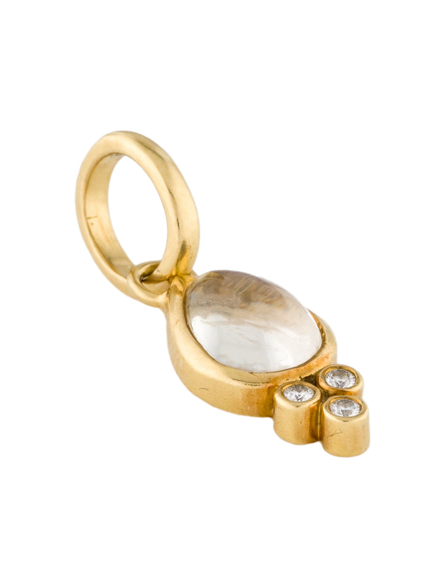 Temple St. Clair 18K Moonstone & Diamond Piccolo Pear Pendant