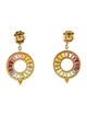 Temple St. Clair 18K Multistone Color Wheel Drop Earrings