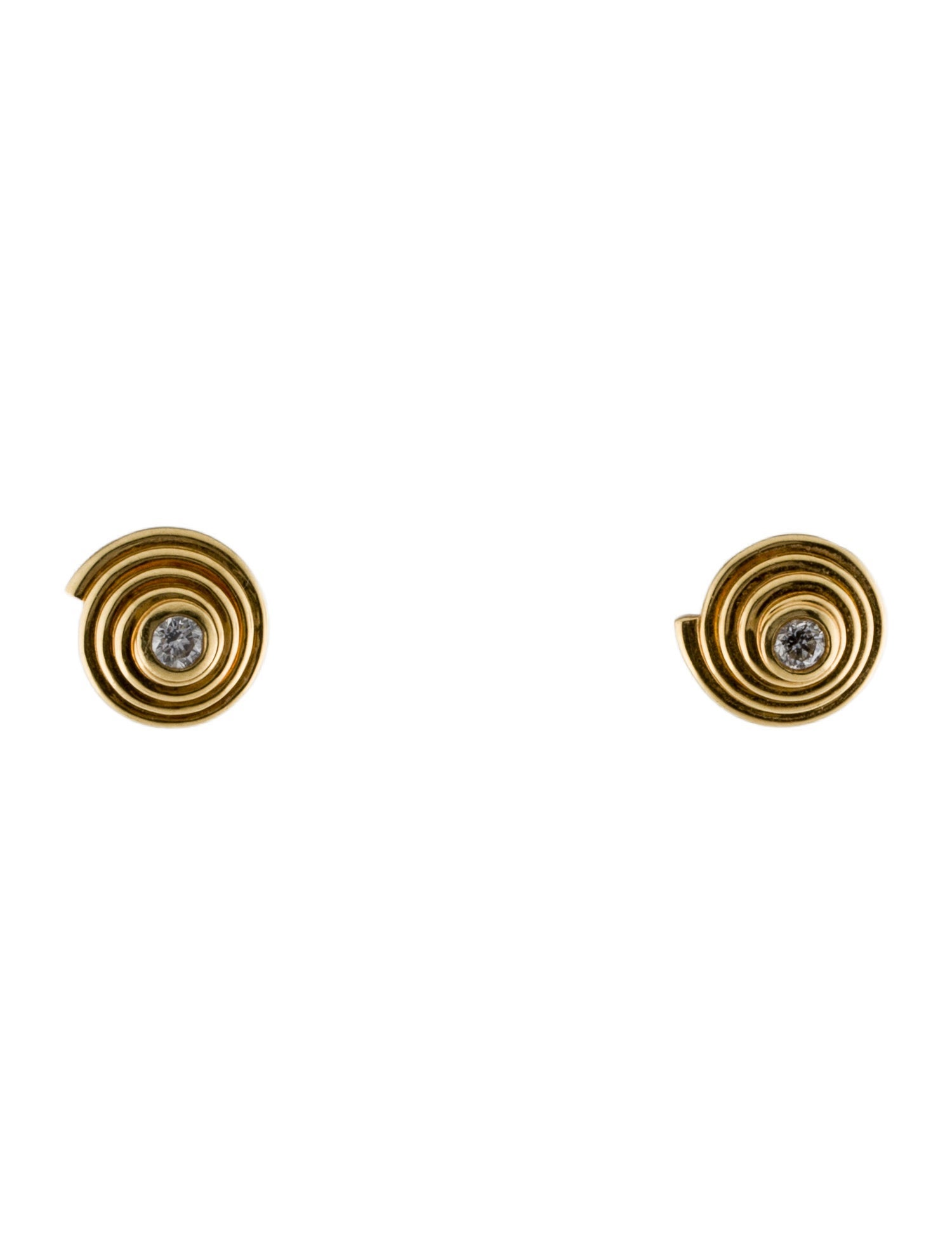 Temple St. Clair 18K Diamond Spiral Stud Earrings