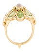 Temple St. Clair 18K Peridot, Moonstone & Diamond Blossom Ring
