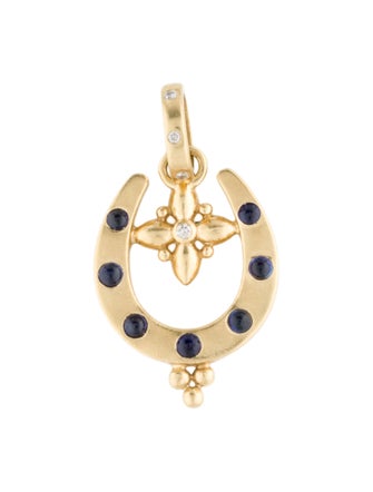 Temple St. Clair 18K Sapphire & Diamond Celestial Horseshoe Pendant