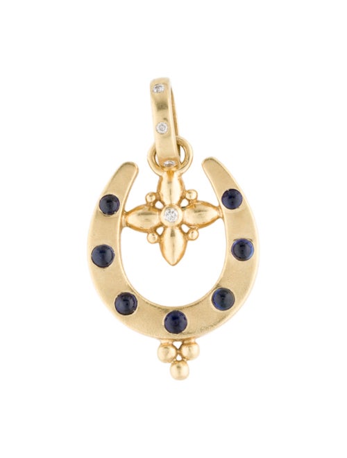 Temple St. Clair 18K Sapphire & Diamond Celestial Horseshoe Pendant