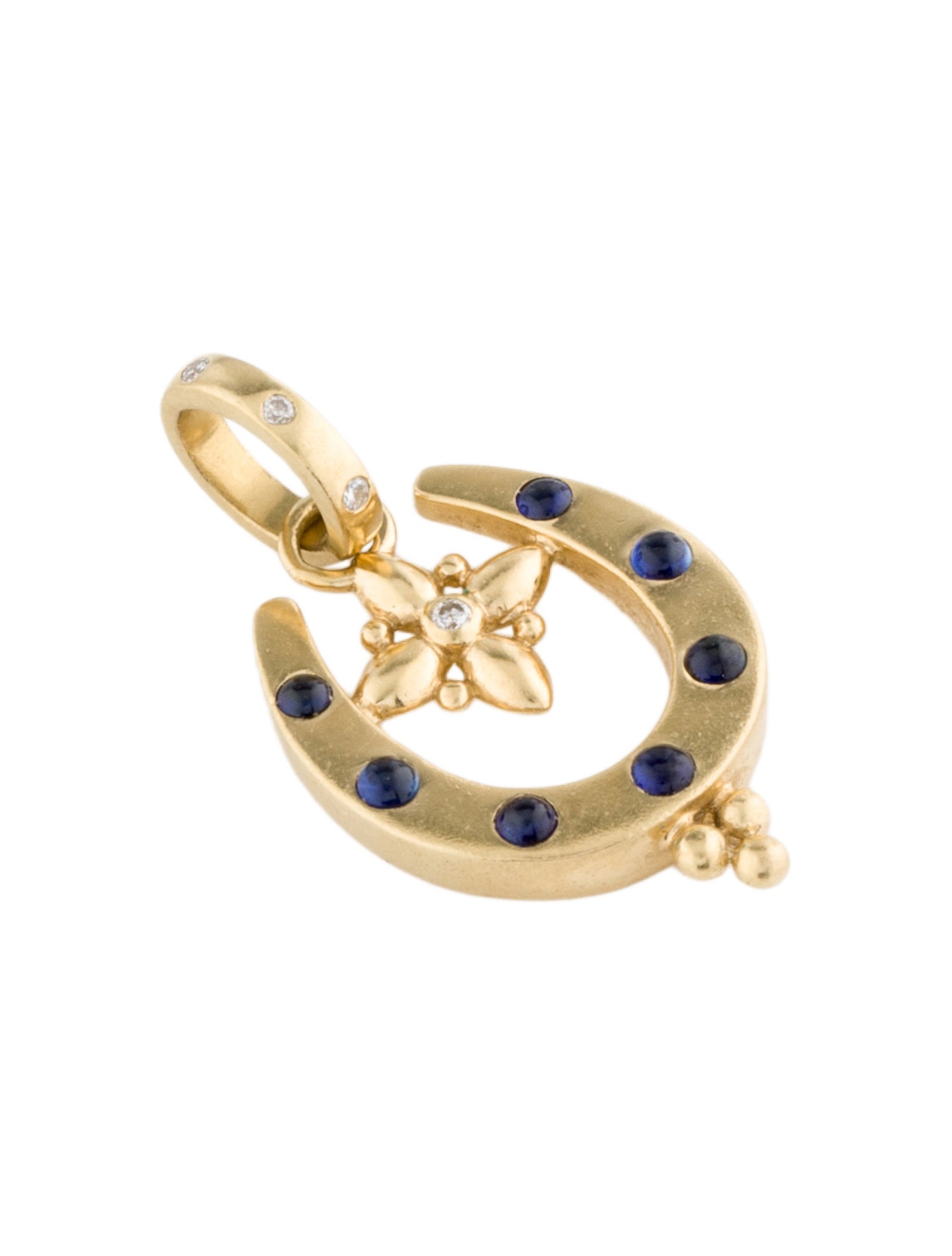 Temple St. Clair 18K Sapphire & Diamond Celestial Horseshoe Pendant