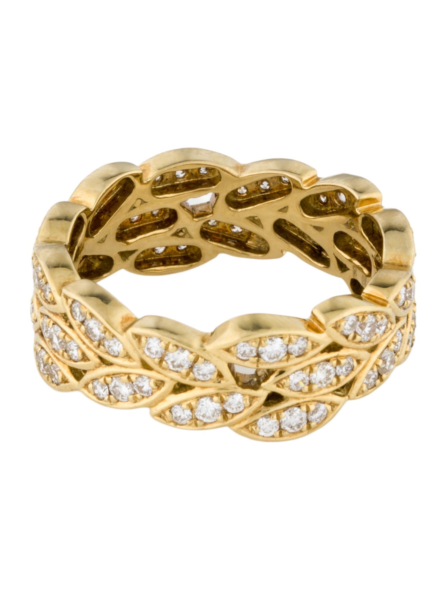 Temple St. Clair 18K Diamond Vine Band