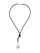 Temple St. Clair 18K Multi-Stone Precious Amulet w/ Leather Cord Necklace