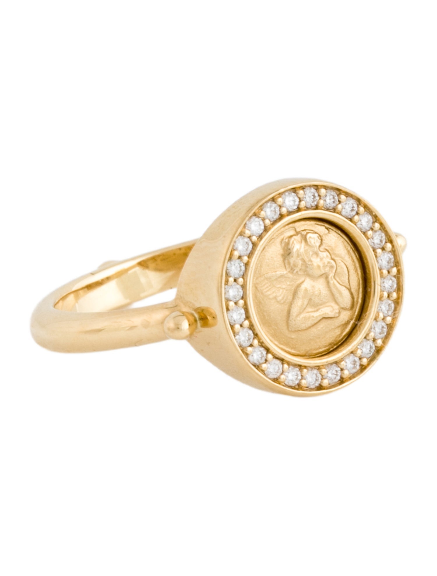 Temple St. Clair 18K Diamond Angel Ring