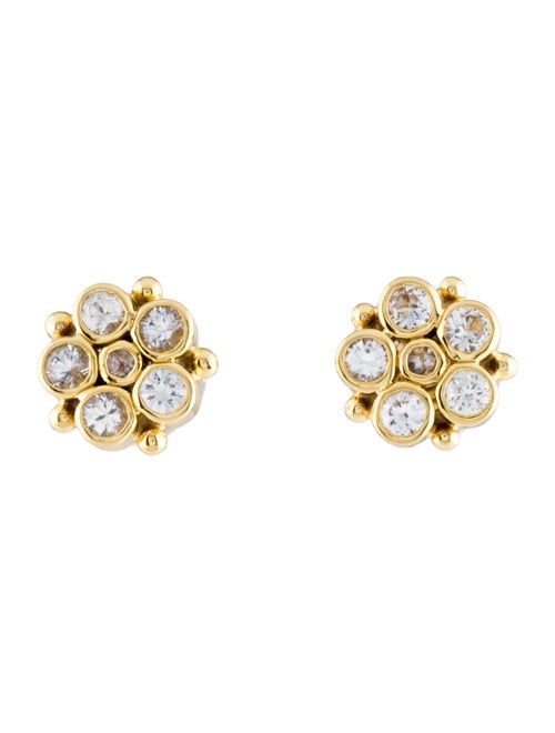 Temple St. Clair 18K Sapphire Flower Earrings