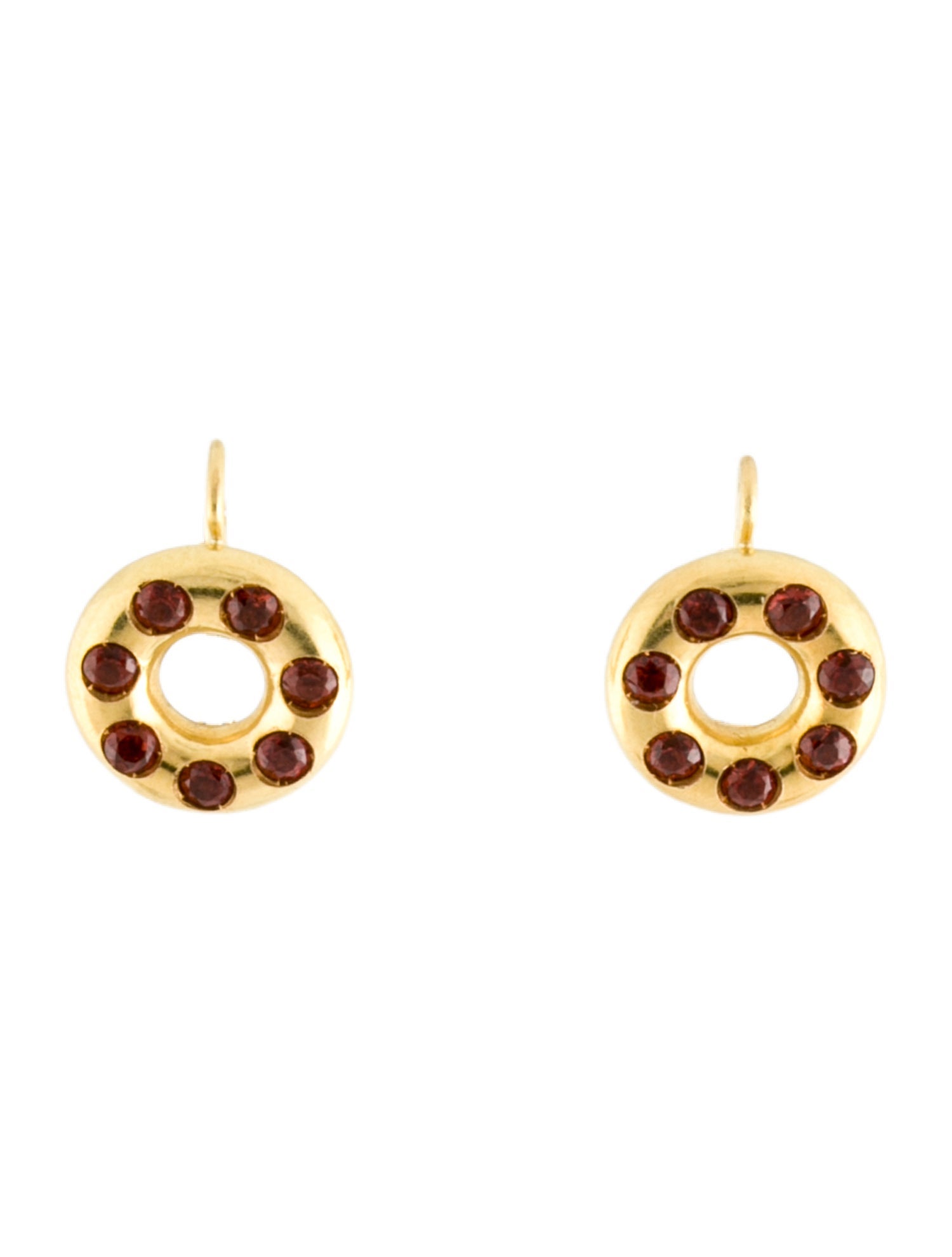 Temple St. Clair 18K Garnet Drop Earrings