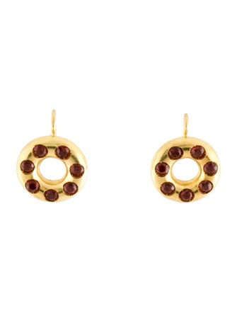 Temple St. Clair 18K Garnet Drop Earrings
