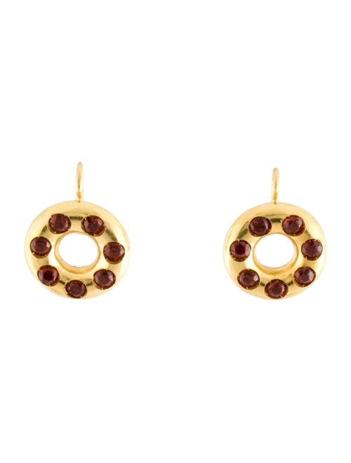 Temple St. Clair 18K Garnet Drop Earrings