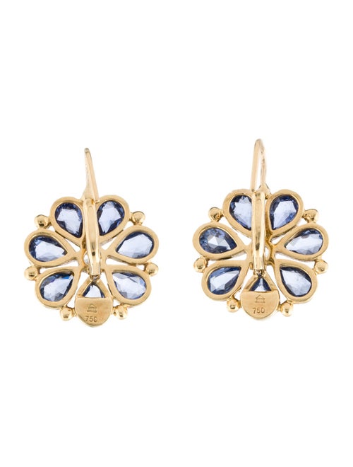Temple St. Clair 18K Sapphire Flower Drop Earrings