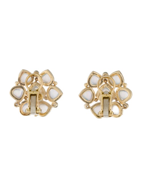 Temple St. Clair 18K Moonstone & Diamond Clip-On Earrings