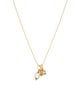 Temple St. Clair 18K Quartz Extra Small Amulet, Diamond Temple & Diamond Crescent Moon Pendant Necklace