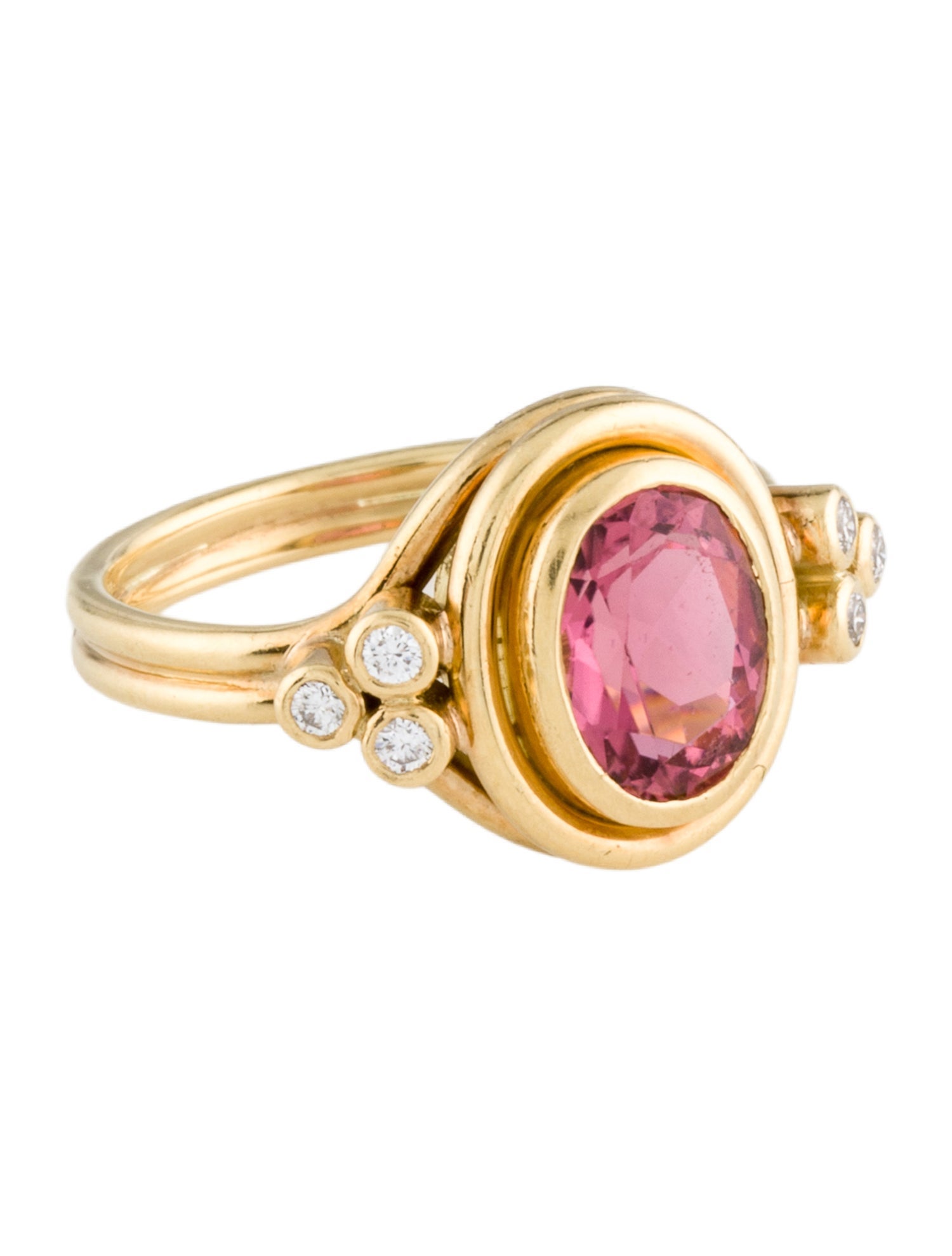 Temple St. Clair 18K Tourmaline & Diamond Classic Temple Ring