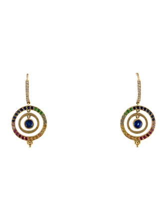 Temple St. Clair 18K Diamond & Multistone Piccolor Tolomeo Drop Earrings
