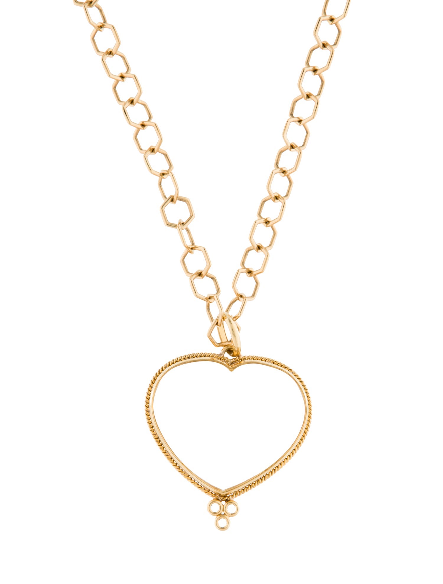 Temple St. Clair 18K Large Rock Crystal Heart Pendant Necklace