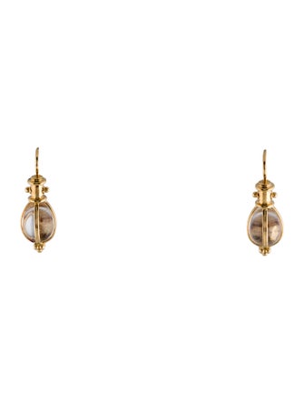 Temple St. Clair 18K Quartz Classic Amulet Earrings