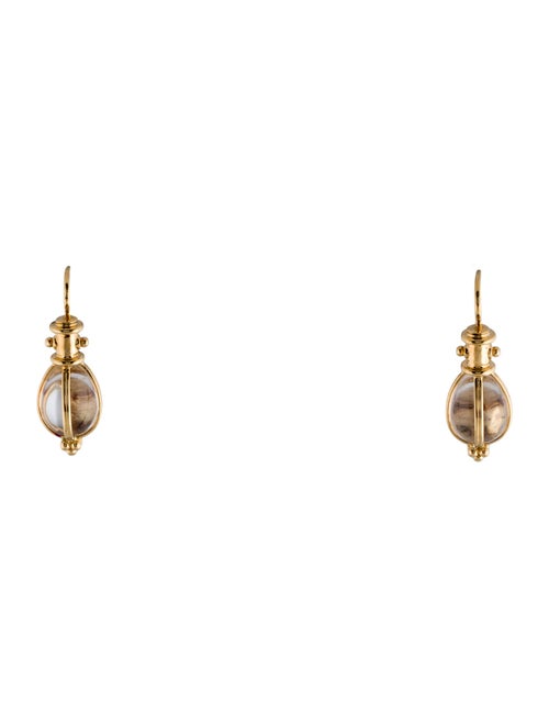 Temple St. Clair 18K Quartz Classic Amulet Earrings
