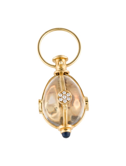 Temple St. Clair 18K Diamond, Sapphire & Crystal Medium Lunar Phase Amulet Pendant