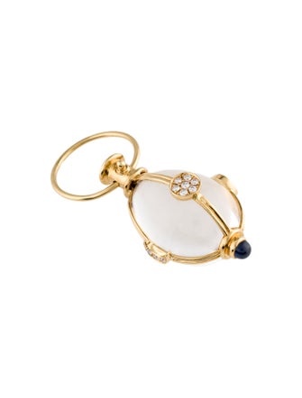 Temple St. Clair 18K Diamond, Sapphire & Crystal Medium Lunar Phase Amulet Pendant