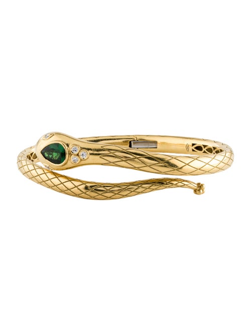Temple St. Clair 18K Tsavorite & Diamond Bella Serpent Bracelet