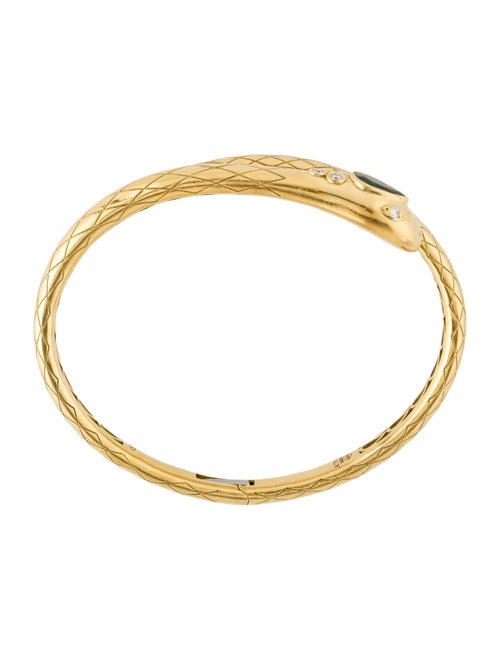 Temple St. Clair 18K Tsavorite & Diamond Bella Serpent Bracelet