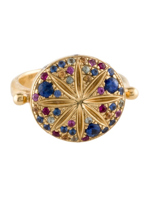 Temple St. Clair 18K Diamond, Sapphire & Ruby Pavé Celestial Sorcerer Ring