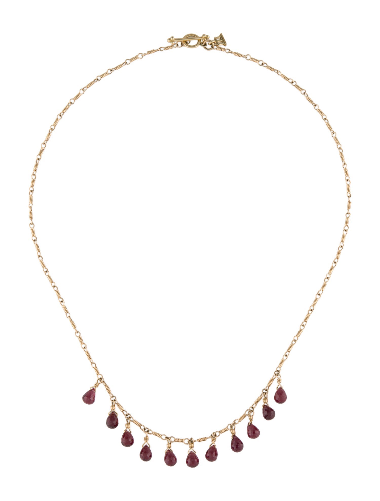Temple St. Clair 18K Garnet Karina Station Necklace