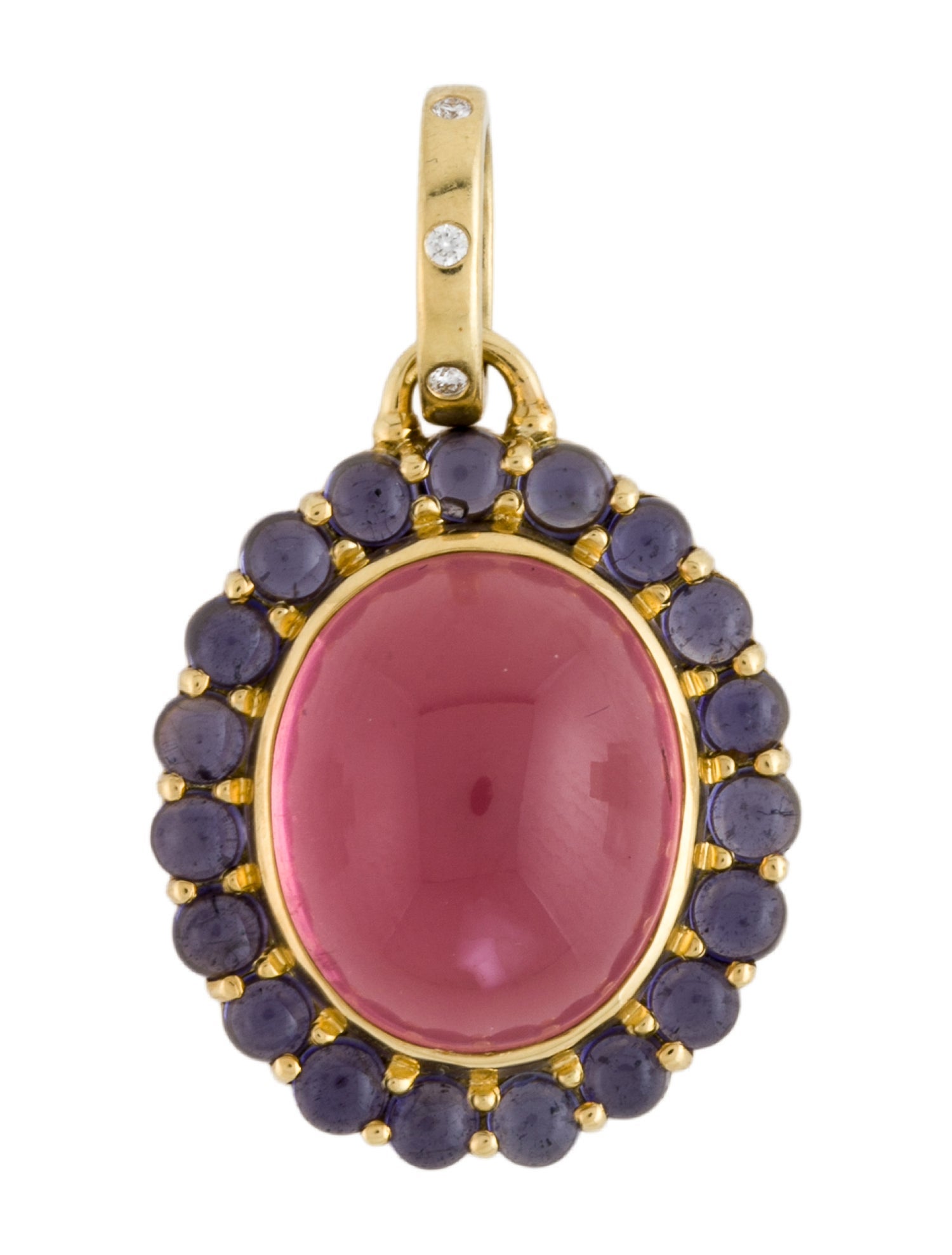 Temple St. Clair 18K Tourmaline , Iolite & Diamond Pendant