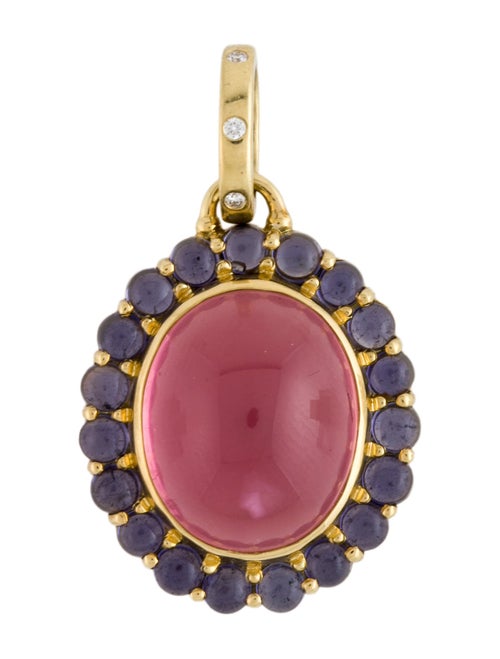 Temple St. Clair 18K Tourmaline , Iolite & Diamond Pendant