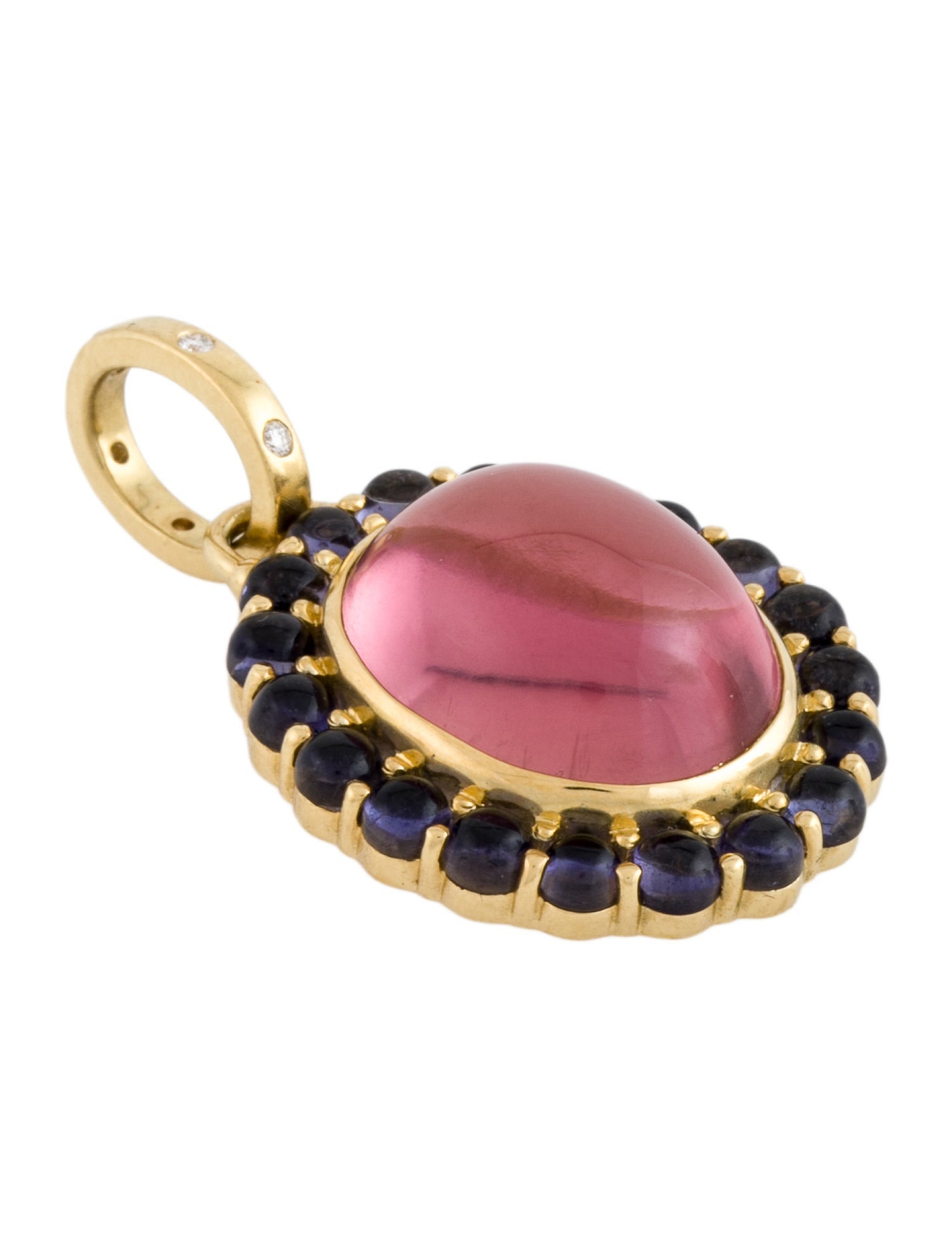 Temple St. Clair 18K Tourmaline , Iolite & Diamond Pendant